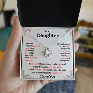 To My Daughter-Loveknot Necklace-An Unbreakable Bond With Daughter - luxoz