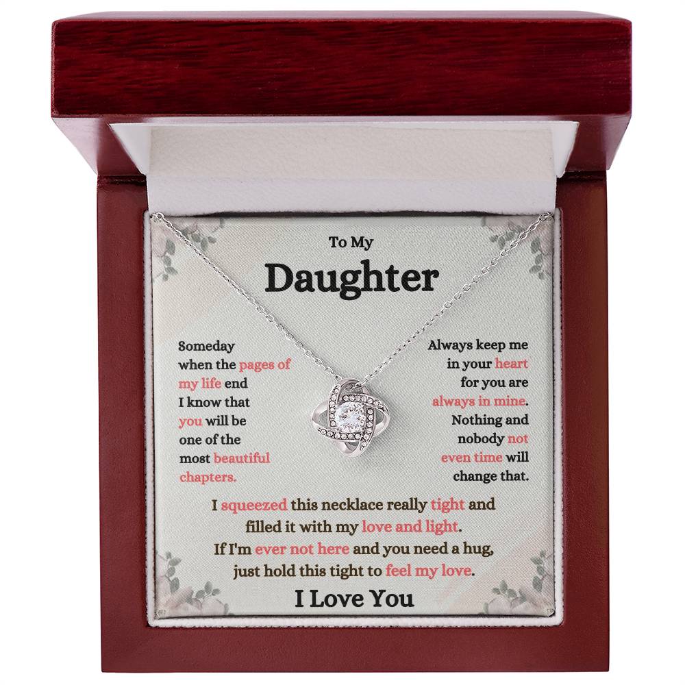 To My Daughter-Loveknot Necklace-An Unbreakable Bond With Daughter - luxoz