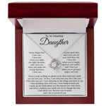 To My Daughter- Loveknot Necklace- I Am Proud Of You - luxoz