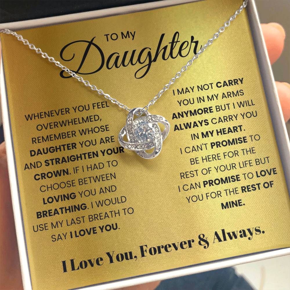 To My Daughter-Loveknot Necklace- I Can Promise To Love You - luxoz