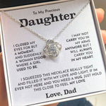To My Daughter- Loveknot Necklace- I Closed My Eyes - luxoz