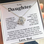 To My Daughter- Loveknot Necklace- I May Not Carry - luxoz