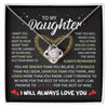 To My Daughter-Loveknot Necklace- I Will Always Love You - luxoz