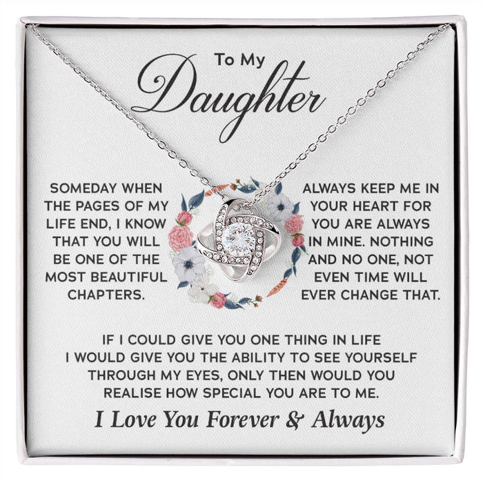 Necklace For Daughter-Loveknot Necklace-From Mum