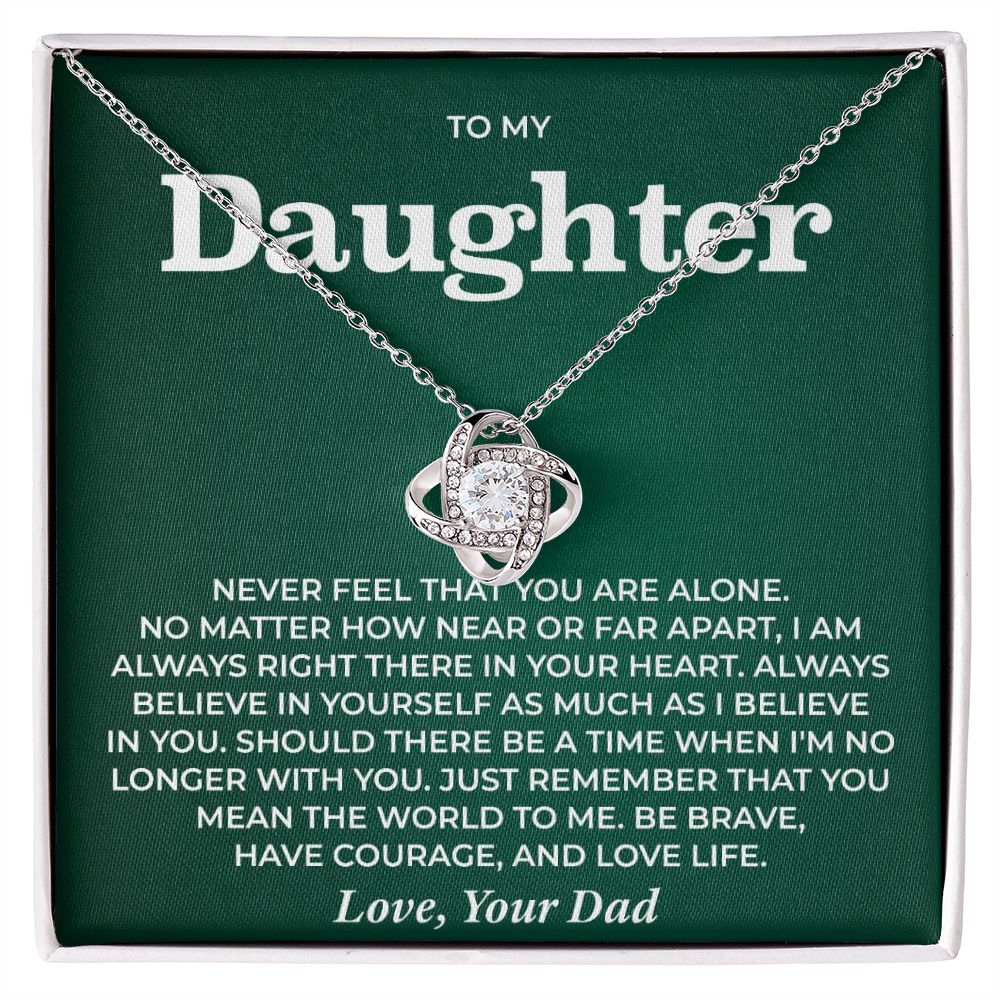 To my daughter necklace from dad father daughter necklace heart