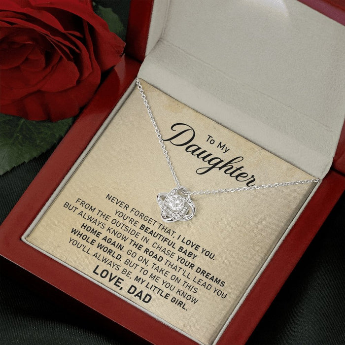 To My Daughter Love Dad Necklace-Jewellery For Daughter