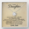 to my daughter love dad necklace