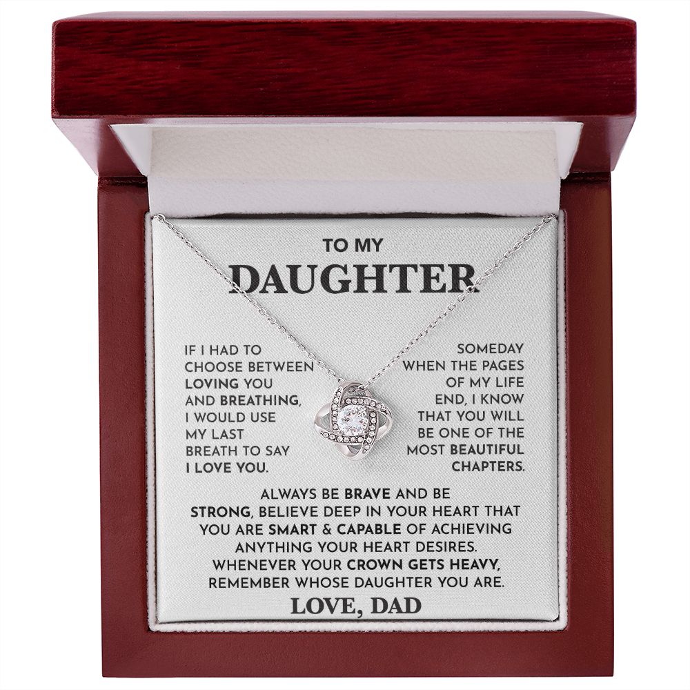 To My Daughter- Loveknot Necklace- Whose Daughter You Are - luxoz