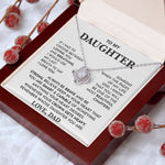 To My Daughter- Loveknot Necklace- Whose Daughter You Are - luxoz