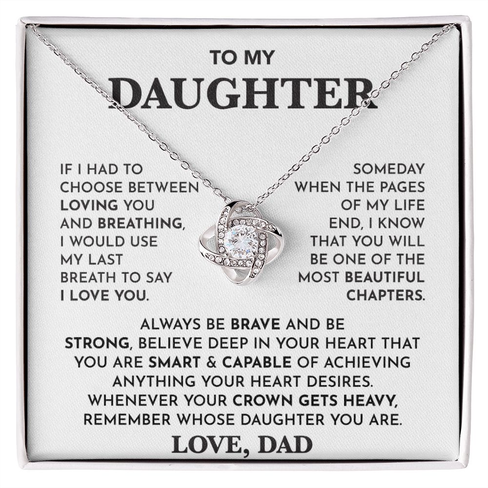 To My Daughter- Loveknot Necklace- Whose Daughter You Are - luxoz