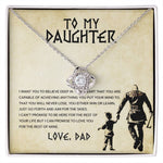 To My Daughter- Loveknot Necklace- You Either Win Or Learn - luxoz