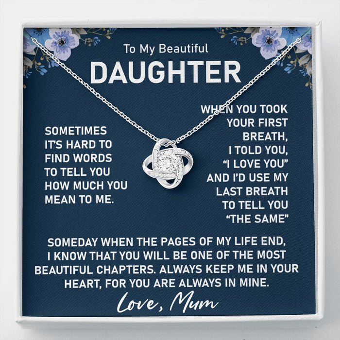 Necklace For Daughter From Mother-Loveknot Necklace