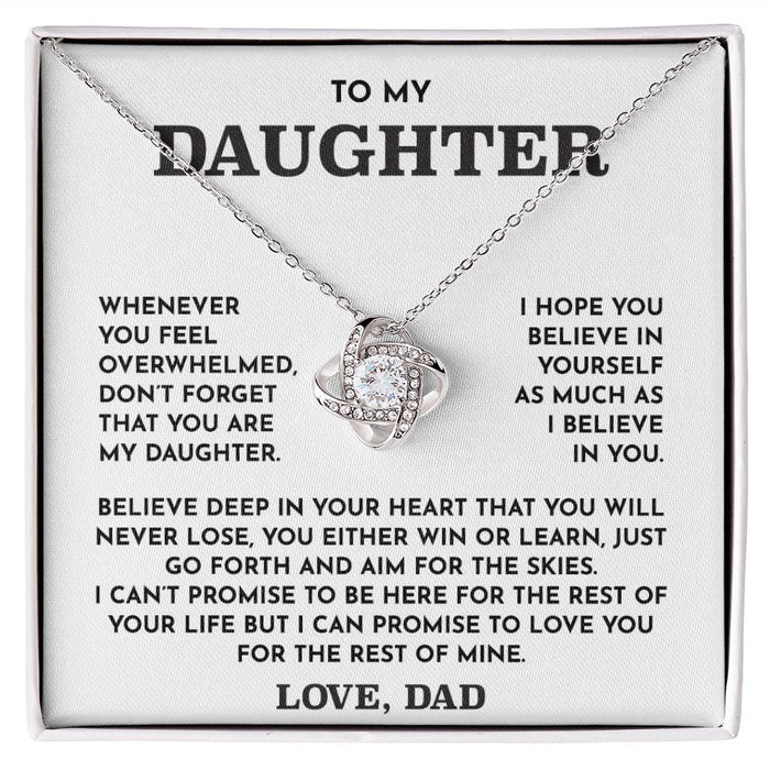 Daughter Jewellery-Loveknot Necklace Silver Plated
