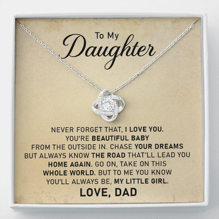 Father Daughter Necklace-Birthday Present For Daughter