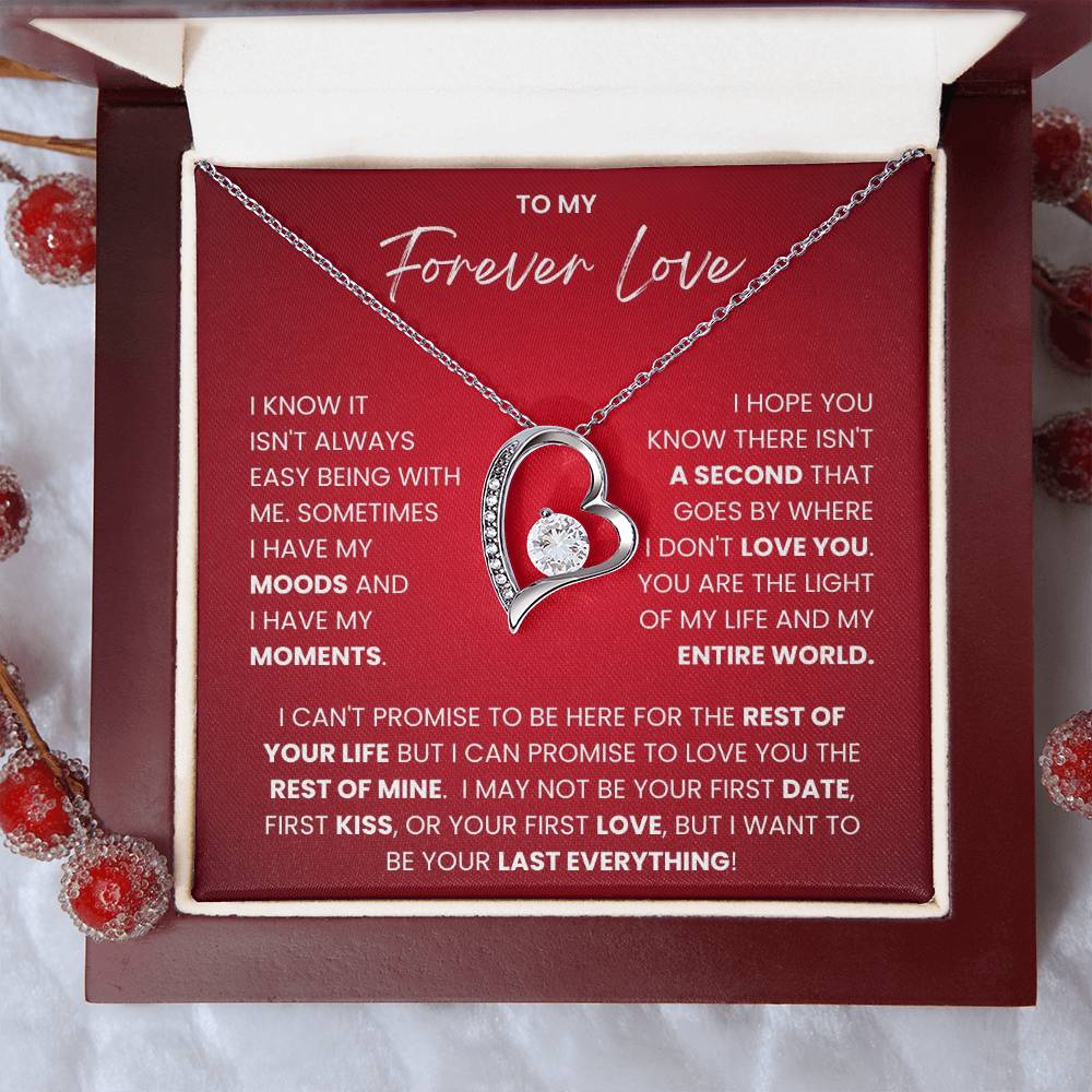 To My Forever Love- Forever Love Necklace-I Want To Be Your Last Everything - luxoz