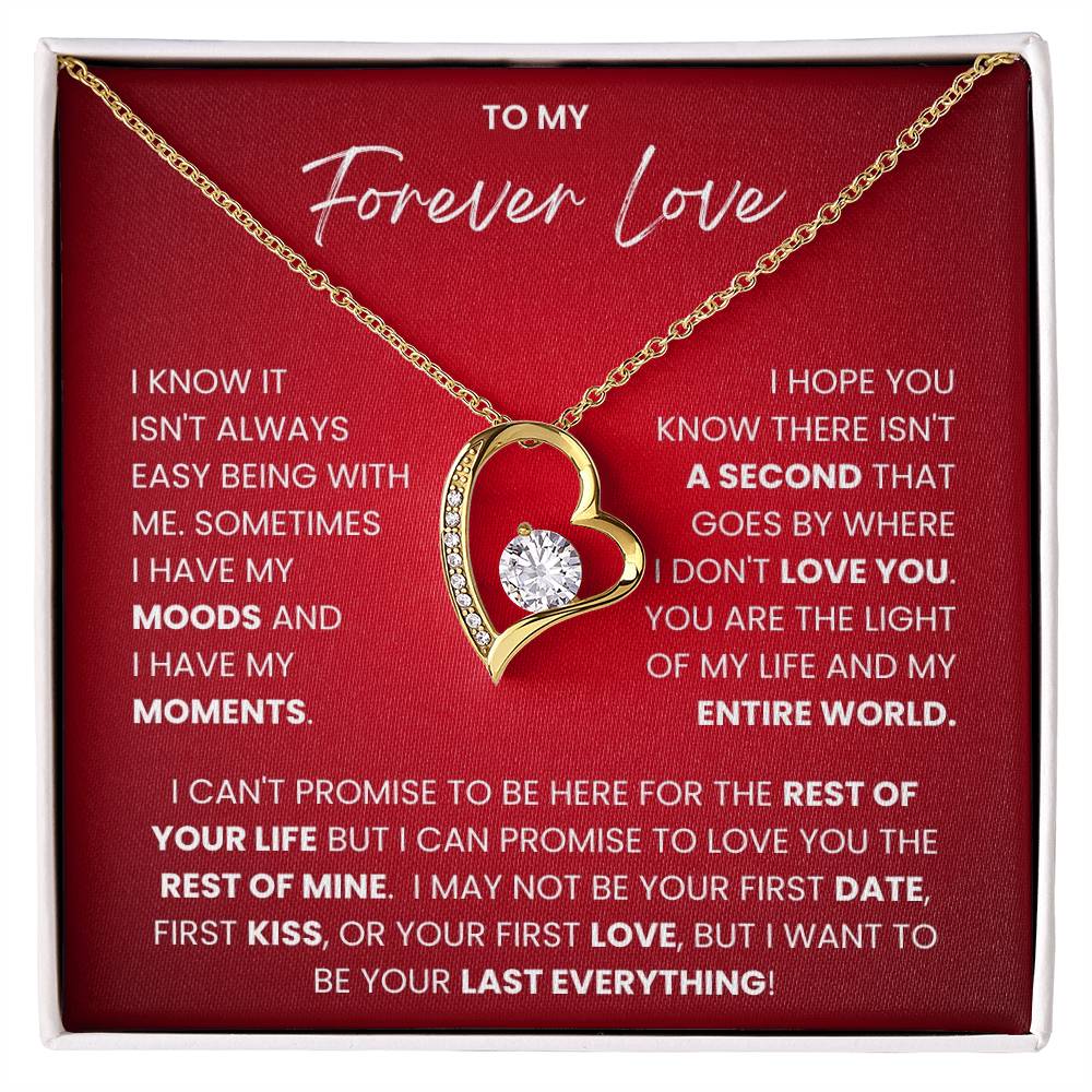 To My Forever Love- Forever Love Necklace-I Want To Be Your Last Everything - luxoz