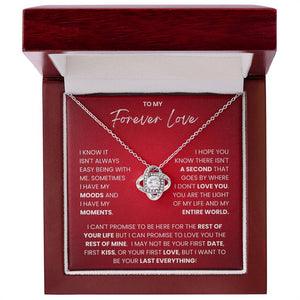 To My Forever Love-Loveknot Necklace-You Are My Entire World - luxoz