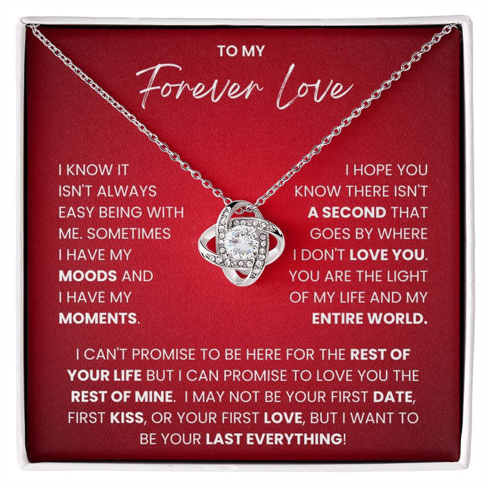 To My Forever Love-Loveknot Necklace-You Are My Entire World