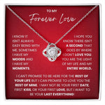 To My Forever Love-Loveknot Necklace-You Are My Entire World - luxoz