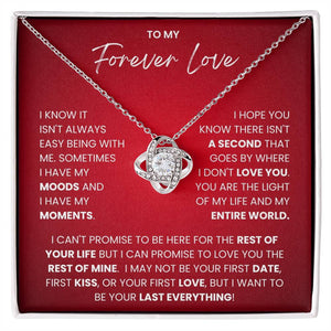 To My Forever Love-Loveknot Necklace-You Are My Entire World - luxoz