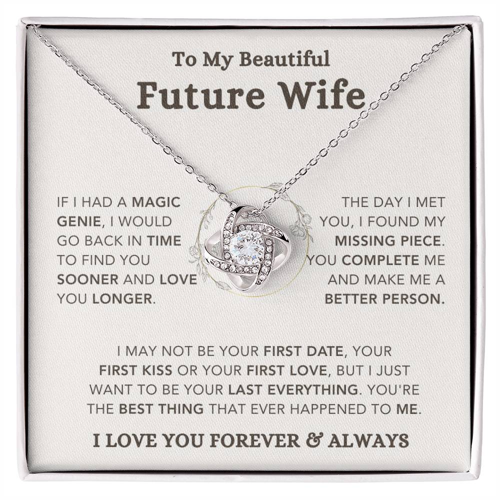 To My Future Wife-Loveknot Necklace Gift - luxoz