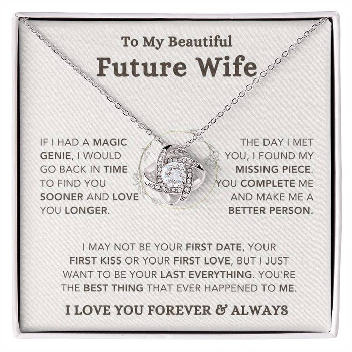 To My Future Wife-Loveknot Necklace Gift