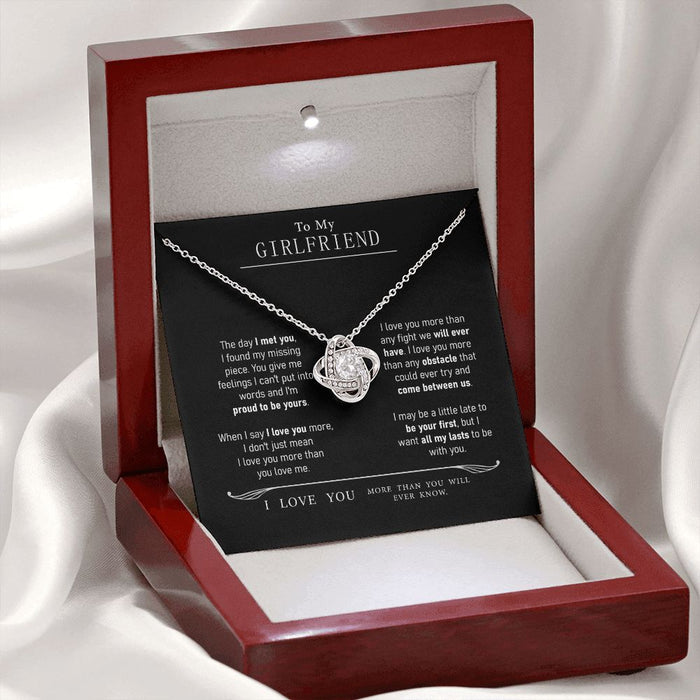 To My Girlfriend Necklace-Meaningful Jewelley For Her