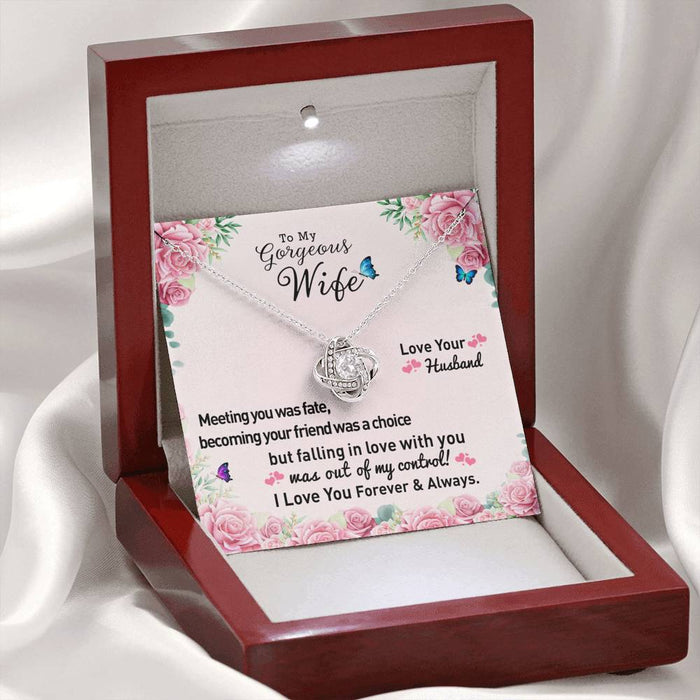 To My Wife Gift-Loveknot Necklace-Necklace For Wife From Husband