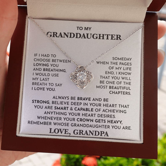 To My Granddaughter-Necklace Gift From Grandpa
