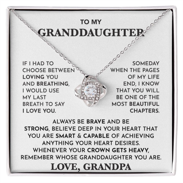 To My Granddaughter-Necklace Gift From Grandpa