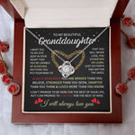 To My Granddaughter-Loveknot Necklace-I Can Promise To Love You - luxoz