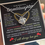 To My Granddaughter-Loveknot Necklace-I Can Promise To Love You - luxoz