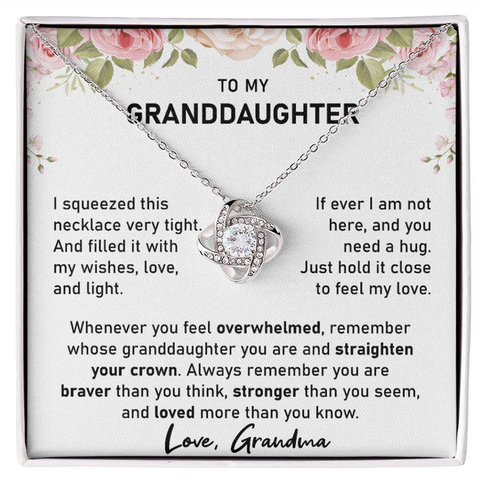 To My Granddaughter-Loveknot Necklace From Grandma