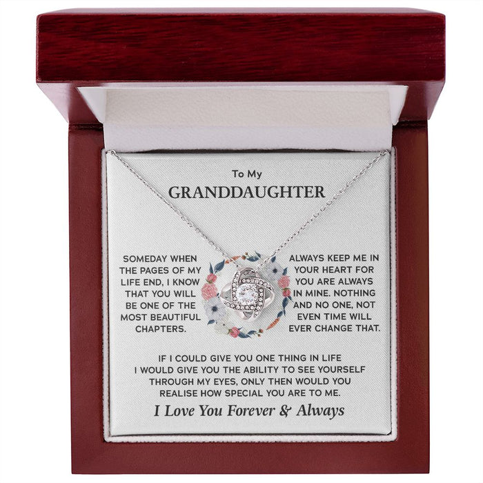 Granddaughter Necklace-Loveknot Necklace Jewellery