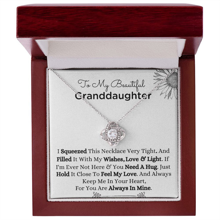 To My Granddaughter-Loveknot Necklace Gift Set