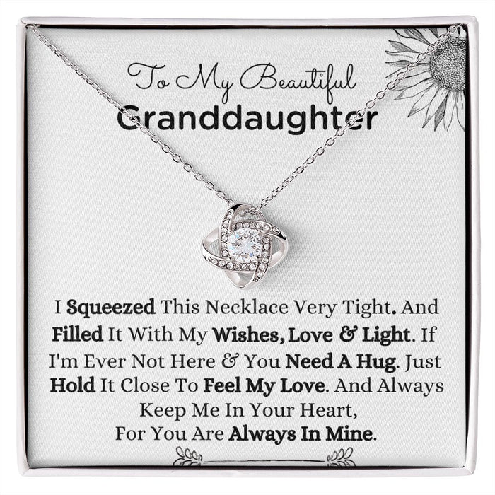 To My Granddaughter-Loveknot Necklace Gift Set