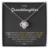 To My Granddaughter- Loveknot Necklace- You Will Feel My Love Within It - luxoz