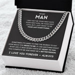 To My Man- Cuban Link Chain- Sometimes Its Hard To Find - luxoz