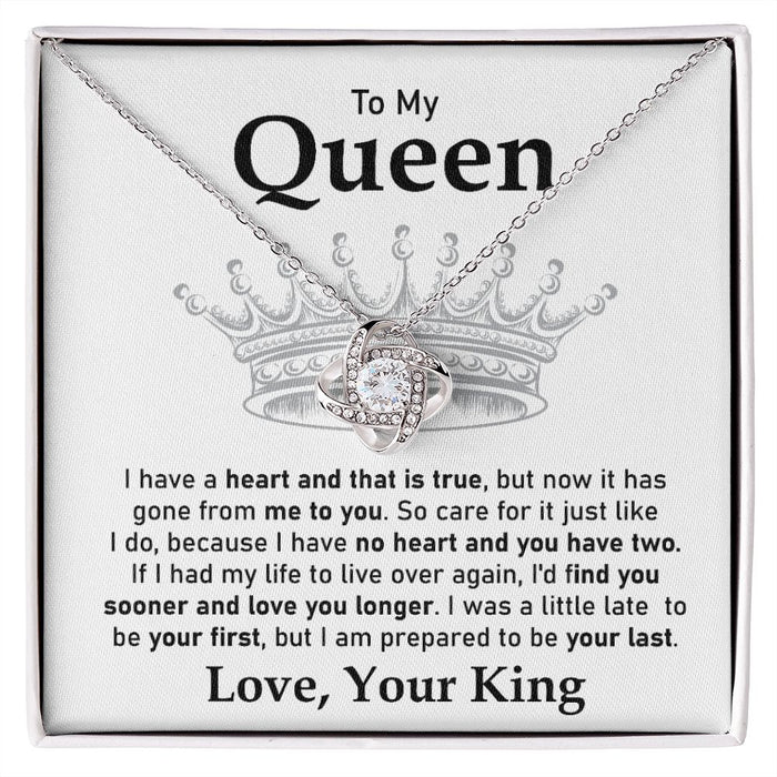To My Queen Necklace-Gift Set For Her