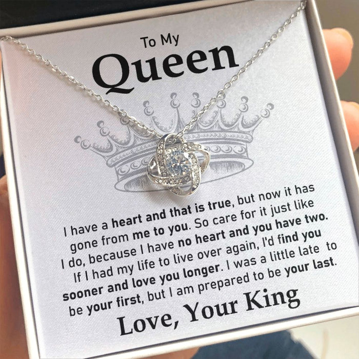 To My Queen Necklace-Gift Set For Her