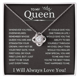 To My Queen-Loveknot Necklace-Want To Be Your Last Everything - luxoz