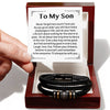 To My Son Bracelet- Love You Forever Vegan Leather Bracelet For Son - luxoz