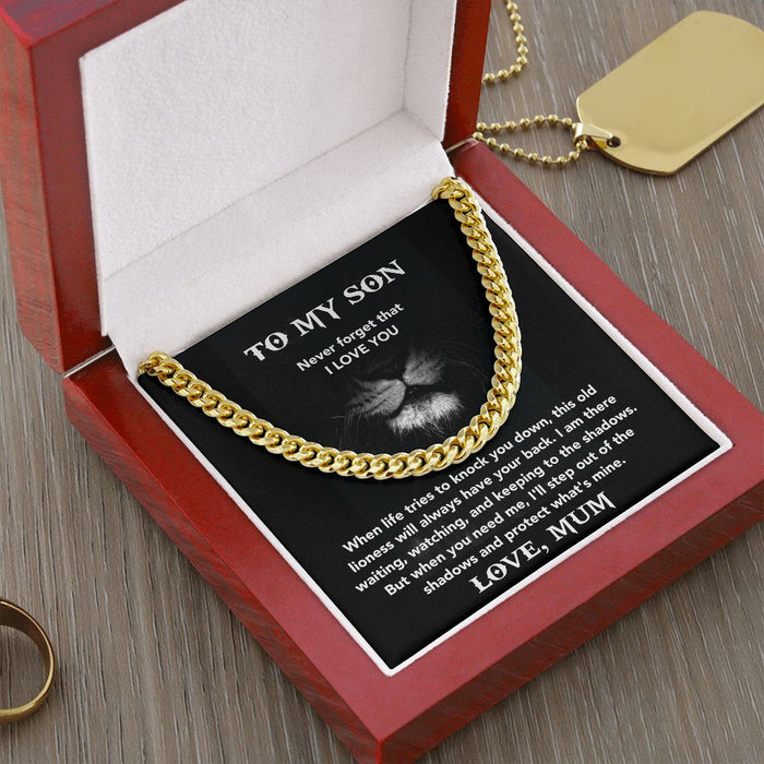 To My Son Necklace- Cuban Link Chain