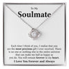 soulmate necklace in lighted box