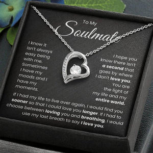 To My Soulmate- Forever Love Necklace- My Life And My Entire Life - luxoz