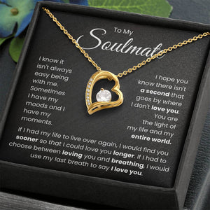 To My Soulmate- Forever Love Necklace- My Life And My Entire Life - luxoz