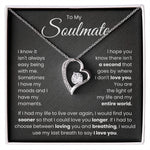 To My Soulmate- Forever Love Necklace- My Life And My Entire Life - luxoz