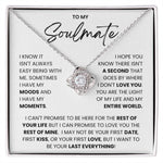 To My Soulmate- Loveknot Necklace- I Can't Promise To Be Here - luxoz