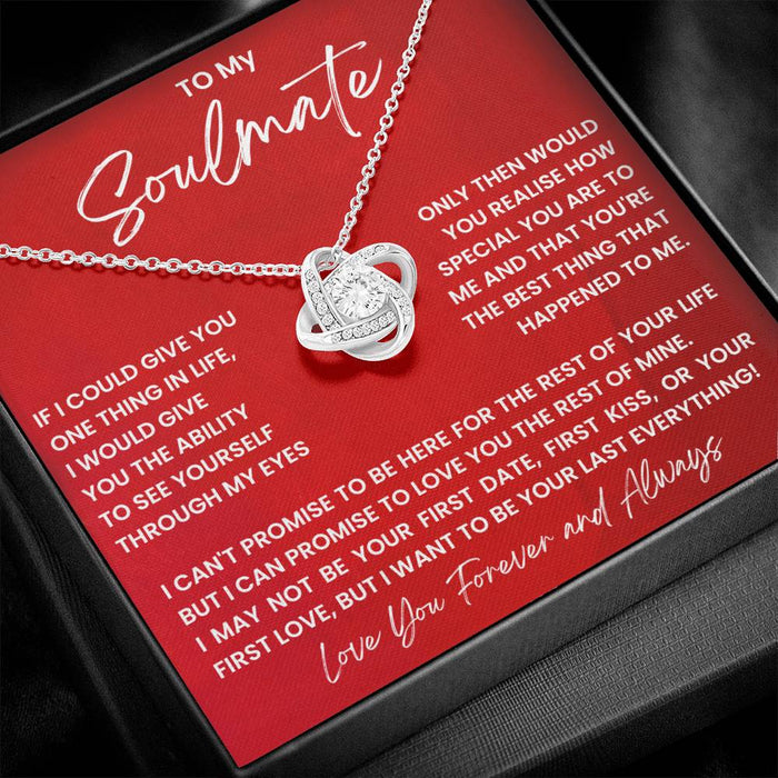 To My Soulmate-Loveknot Necklace-Your Last Everything