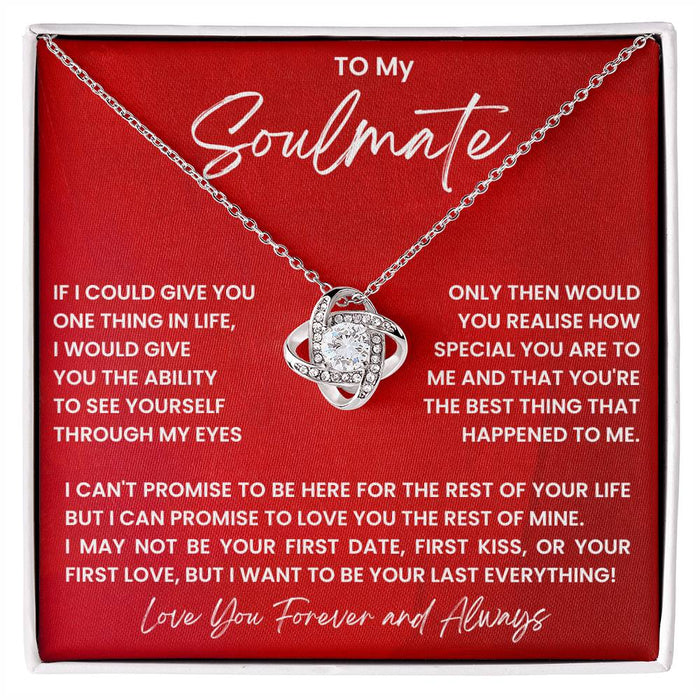 To My Soulmate-Loveknot Necklace-Your Last Everything